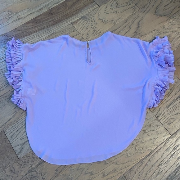 Lavender Ruffle Shirt - Picture 3 of 4